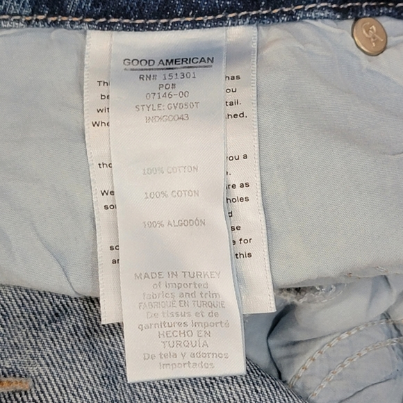 Good American Vintage Straight Leg Distressed Blue Jeans Womens Size 4/27 NWT - Picture 14 of 15